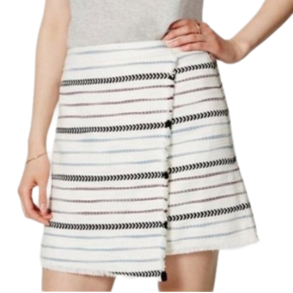 NWT LOFT Striped Wrap Skirt